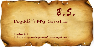 Bogdánffy Sarolta névjegykártya