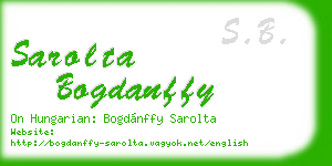 sarolta bogdanffy business card