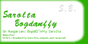 sarolta bogdanffy business card